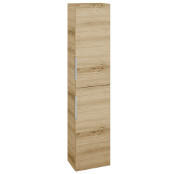 Dřevojas - Vysoká skříň DOS SV1D2 35 - D22 Karamel / Úchytka T05 / D22 Karamel / Pravé (460648FP)