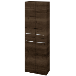 Dřevojas - Vysoká skříň DOS SV1D4 50 - D21 Tobacco / Úchytka T04 / D21 Tobacco (280017E)