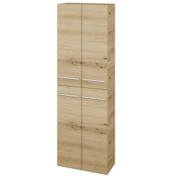 Dřevojas - Vysoká skříň DOS SV1D4 50 - D22 Karamel / Úchytka T02 / D22 Karamel (458676B)