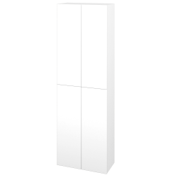 Dřevojas - Vysoká skříň DOS SV1D4 50 - M01 Bílá mat / Bez úchytky T31 / M01 Bílá mat (209087D)