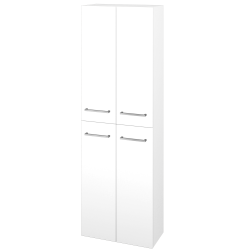 Dřevojas - Vysoká skříň DOS SV1D4 50 - M01 Bílá mat / Úchytka T04 / M01 Bílá mat (209087E)