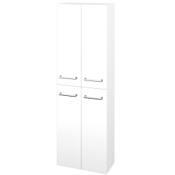 Dřevojas - Vysoká skříň DOS SV1D4 50 - N01 Bílá lesk / Úchytka T03 / L01 Bílá vysoký lesk (154981C)