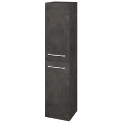 Dřevojas - Vysoká skříň DOS SVD2 35 - D16  Beton tmavý / Úchytka T03 / D16 Beton tmavý / Levé (210359C)