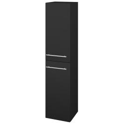 Dřevojas - Vysoká skříň DOS SVD2 35 - L03 Antracit vysoký lesk / Úchytka T02 / L03 Antracit vysoký lesk / Levé (64122B)