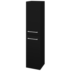 Dřevojas - Vysoká skříň DOS SVD2 35 - L17 Černá vysoký lesk / Úchytka T03 / L17 Černá vysoký lesk / Levé (460402C)