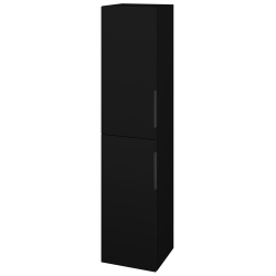 Dřevojas - Vysoká skříň DOS SVD2 35 - L17 Černá vysoký lesk / Úchytka T07 / L17 Černá vysoký lesk / Levé (460402I)