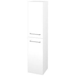 Dřevojas - Vysoká skříň DOS SVD2 35 - M01 Bílá mat / Úchytka T04 / M01 Bílá mat / Levé (210373E)