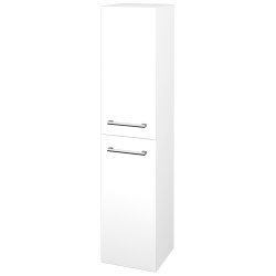 Dřevojas - Vysoká skříň DOS SVD2 35 - N01 Bílá lesk / Úchytka T03 / N01 Bílá lesk / Levé (140809C)