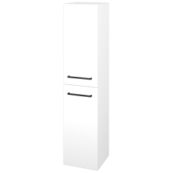 Dřevojas - Vysoká skříň DOS SVD2 35 - N01 Bílá lesk / Úchytka T06 / N01 Bílá lesk / Levé (140809H)