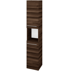 Dřevojas - Vysoká skříň DOS SVD2O 35 - D06 Ořech / Úchytka T02 / D06 Ořech / Levé (280451B)