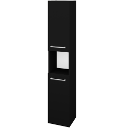 Dřevojas - Vysoká skříň DOS SVD2O 35 - M17 Černá mat / Úchytka T03 / M17 Černá mat / Levé (460747C)