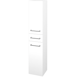 Dřevojas - Vysoká skříň DOS SVD2Z 35 - N01 Bílá lesk / Úchytka T03 / N01 Bílá lesk / Levé (209889C)