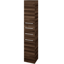 Dřevojas - Vysoká skříň DOS SVD2Z2 35 - D06 Ořech / Úchytka T03 / D06 Ořech / Levé (132194C)