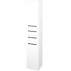 Dřevojas - Vysoká skříň DOS SVD2Z2 35 - N01 Bílá lesk / Úchytka T06 / N01 Bílá lesk / Levé (210038H)