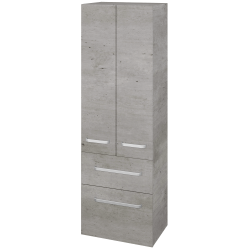Dřevojas - Vysoká skříň DOS SVD2Z2 50 - D01 Beton / Úchytka T01 / D01 Beton (155421A)