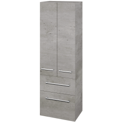Dřevojas - Vysoká skříň DOS SVD2Z2 50 - D01 Beton / Úchytka T03 / D01 Beton (155421C)