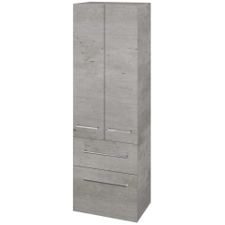 Dřevojas - Vysoká skříň DOS SVD2Z2 50 - D01 Beton / Úchytka T04 / D01 Beton (155421E)