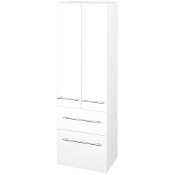 Dřevojas - Vysoká skříň DOS SVD2Z2 50 - M01 Bílá mat / Úchytka T02 / M01 Bílá mat (209469B)