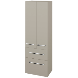 Dřevojas - Vysoká skříň DOS SVD2Z2 50 - M05 Béžová mat / Úchytka T03 / M05 Béžová mat (209568C)