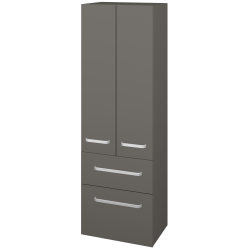 Dřevojas - Vysoká skříň DOS SVD2Z2 50 - N06 Lava / Úchytka T01 / N06 Lava (209544A)