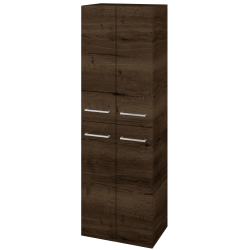 Dřevojas - Vysoká skříň DOS SVD4 50 - D21 Tobacco / Úchytka T04 / D21 Tobacco (280291E)