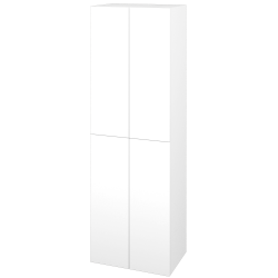 Dřevojas - Vysoká skříň DOS SVD4 50 - N01 Bílá lesk / Bez úchytky T31 / N01 Bílá lesk (209339D)