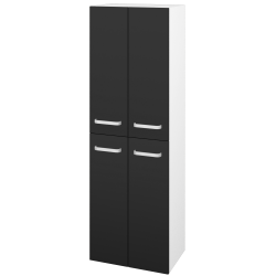 Dřevojas - Vysoká skříň DOS SVD4 50 - N01 Bílá lesk / Úchytka T01 / L03 Antracit vysoký lesk (65075A)