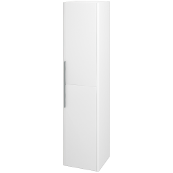 Dřevojas - Vysoká skříň ENZO SVD2 35 - L01 Bílá vysoký lesk / L01 Bílá vysoký lesk / Levé (54062)