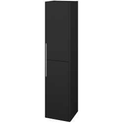 Dřevojas - Vysoká skříň ENZO SVD2 35 - L03 Antracit vysoký lesk / L03 Antracit vysoký lesk / Levé (113827)