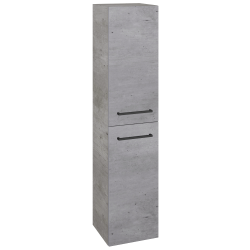 Dřevojas - Vysoká skříň s košem na prádlo DOS SVD2K 35 - D01 Beton / Úchytka T06 / D01 Beton / Pravé (210519HP)