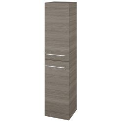 Dřevojas - Vysoká skříň s košem na prádlo DOS SVD2K 35 - D03 Cafe / Úchytka T02 / D03 Cafe / Levé (210533B)