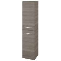 Dřevojas - Vysoká skříň s košem na prádlo DOS SVD2K 35 - D03 Cafe / Úchytka T02 / D03 Cafe / Pravé (210533BP)