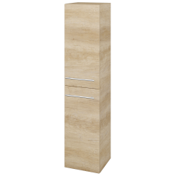 Dřevojas - Vysoká skříň s košem na prádlo DOS SVD2K 35 - D15 Nebraska / Úchytka T02 / D15 Nebraska / Levé (210618B)