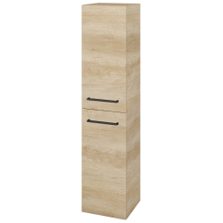 Dřevojas - Vysoká skříň s košem na prádlo DOS SVD2K 35 - D15 Nebraska / Úchytka T06 / D15 Nebraska / Levé (210618H)