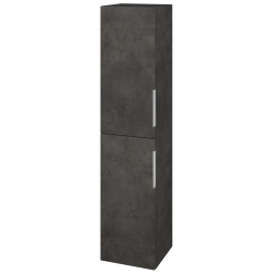 Dřevojas - Vysoká skříň s košem na prádlo DOS SVD2K 35 - D16  Beton tmavý / Úchytka T05 / D16 Beton tmavý / Levé (210625F)