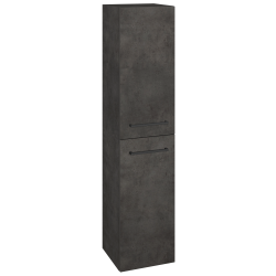 Dřevojas - Vysoká skříň s košem na prádlo DOS SVD2K 35 - D16  Beton tmavý / Úchytka T06 / D16 Beton tmavý / Pravé (210625HP)