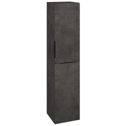 Dřevojas - Vysoká skříň s košem na prádlo DOS SVD2K 35 - D16  Beton tmavý / Úchytka T07 / D16 Beton tmavý / Pravé (210625IP)