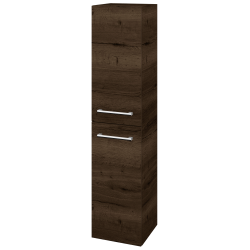 Dřevojas - Vysoká skříň s košem na prádlo DOS SVD2K 35 - D21 Tobacco / Úchytka T03 / D21 Tobacco / Levé (280093C)