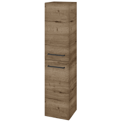 Dřevojas - Vysoká skříň s košem na prádlo DOS SVD2K 35 - D21 Tobacco / Úchytka T06 / D21 Tobacco / Levé (280093H)