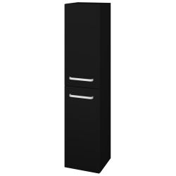Dřevojas - Vysoká skříň s košem na prádlo DOS SVD2K 35 - L17 Černá vysoký lesk / Úchytka T01 / L17 Černá vysoký lesk / Levé (460044A)