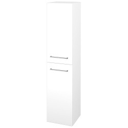 Dřevojas - Vysoká skříň s košem na prádlo DOS SVD2K 35 - M01 Bílá mat / Úchytka T04 / M01 Bílá mat / Levé (210670E)