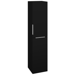 Dřevojas - Vysoká skříň s košem na prádlo DOS SVD2K 35 - M17 Černá mat / Úchytka T05 / M17 Černá mat / Pravé (460037FP)