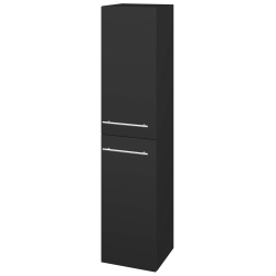 Dřevojas - Vysoká skříň s košem na prádlo DOS SVD2K 35 - N03 Graphite / Úchytka T02 / N03 Graphite / Levé (210939B)
