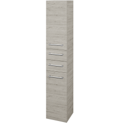 Dřevojas - Vysoká skříň s košem na prádlo DOS SVD2Z2K 35 - D05 Oregon / Úchytka T03 / D05 Oregon / Levé (356224C)