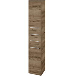 Dřevojas - Vysoká skříň s košem na prádlo DOS SVD2Z2K 35 - D21 Tobacco / Úchytka T04 / D21 Tobacco / Levé (356316E)