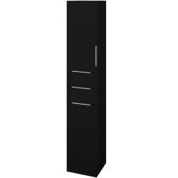 Dřevojas - Vysoká skříň s košem na prádlo DOS SVD2Z2K 35 - M17 Černá mat / Úchytka T05 / M17 Černá mat / Levé (459499F)