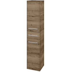 Dřevojas - Vysoká skříň s košem na prádlo DOS SVD2ZK 35 - D21 Tobacco / Úchytka T03 / D21 Tobacco / Levé (355838C)