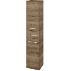 Dřevojas - Vysoká skříň s košem na prádlo DOS SVD2ZK 35 - D21 Tobacco / Úchytka T04 / D21 Tobacco / Levé (355838E)
