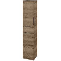 Dřevojas - Vysoká skříň s košem na prádlo DOS SVD2ZK 35 - D21 Tobacco / Úchytka T07 / D21 Tobacco / Levé (355838I)