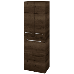 Dřevojas - Vysoká skříň s košem na prádlo DOS SVD3K 50 - D21 Tobacco / Úchytka T04 / D21 Tobacco (280253E)